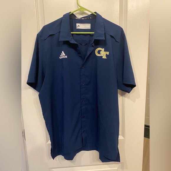 Adidas Georgia Tech button down shirt Large - Picture 1 of 5